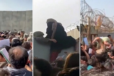 Cảnh hỗn loạn tại sân bay Kabul