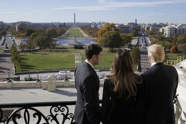 Vợ chồng Tổng thống đắc cử Donald Trump thăm điện Capitol