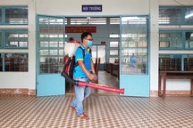 Khánh Hòa bắt đầu sát khuẩn trường học trước ngày thi tốt nghiệp THPT