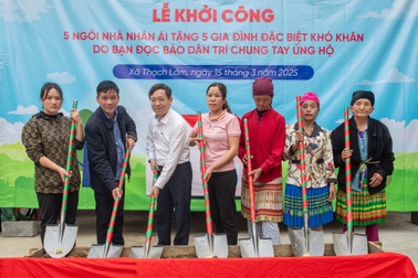Khởi công căn nhà thứ 100, nhà Nhân ái báo Dân trí tiếp tục vươn xa