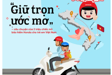 “Giữ trọn ước mơ” - câu chuyện gần 2 triệu mũ bảo hiểm cho trẻ em Việt Nam