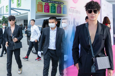 Nathan Lee diện trang phục tiền tỷ, 4 vệ sĩ tháp tùng xem show của mẫu nhí