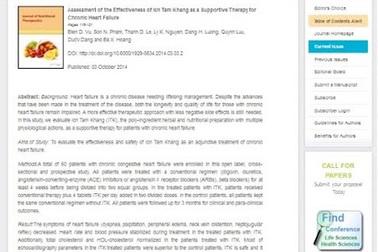 Tạp chí quốc tế giới thiệu nghiên cứu về 1 sản phẩm tốt cho bệnh tim