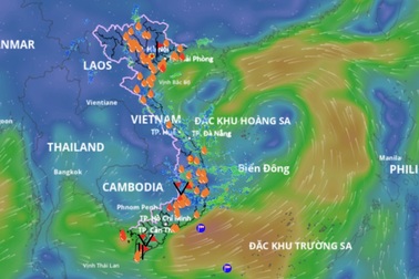 Áp thấp nhiệt đới vừa hình thành trên Biển Đông, hướng vào vịnh Bắc Bộ