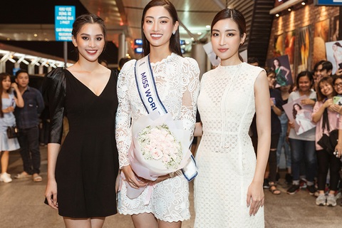 Đỗ Mỹ Linh, Tiểu Vy tiễn Lương Thùy Linh đi thi Hoa hậu Thế giới