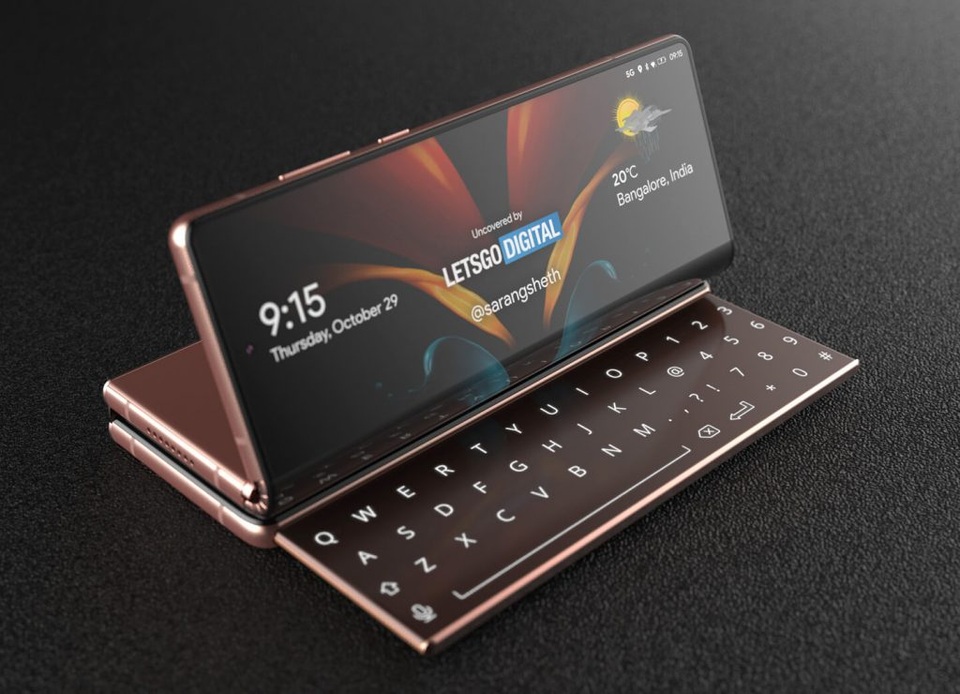 Độc đáo ý tưởng smartphone màn hình gập với bàn phím trượt của Samsung - 6 Độc đáo ý tưởng smartphone màn hình gập với bàn phím trượt của Samsung - 6