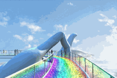 Cầu "bàn tay tiên" 54 tỷ đồng ở Trung Quốc gần giống cầu Vàng Đà Nẵng