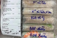 Khách ở TPHCM đặt 26 gỏi cuốn kèm ghi chú dày đặc gây tranh cãi
