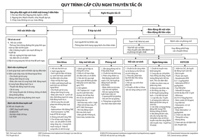 Quy trình cấp cứu nghi thuyên tắc ối trong Sản khoa - Ảnh 1.