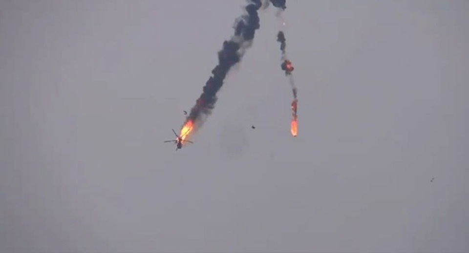 Trực thăng quân sự thứ 2 của Syria bị bắn rơi trong vòng 3 ngày - 1 Trực thăng quân sự thứ 2 của Syria bị bắn rơi trong vòng 3 ngày - 1