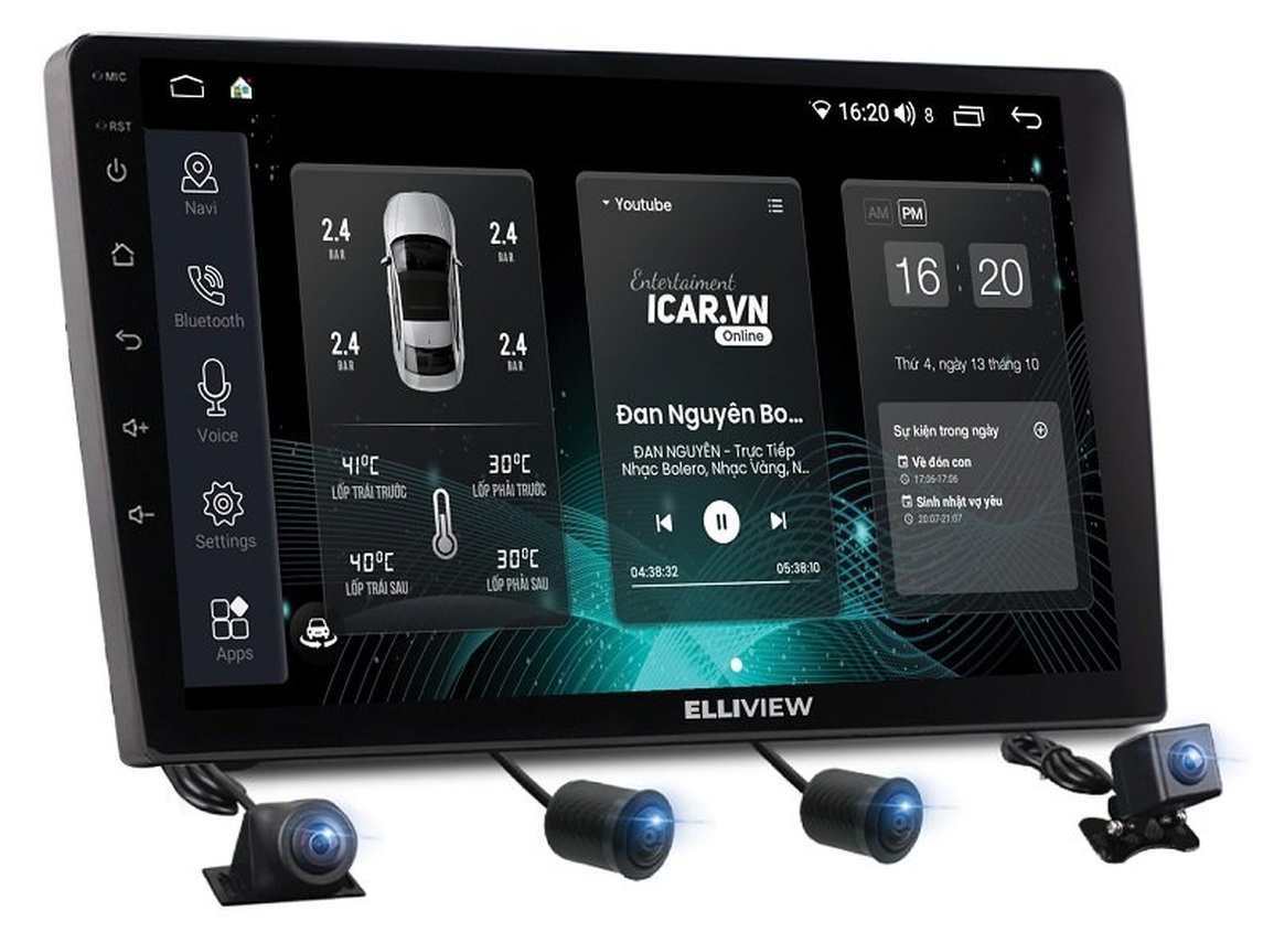 Màn hình android Elliview S4 liền camera 360 - mua một được 3 - 1 Màn hình android Elliview S4 liền camera 360 - mua một được 3 - 1