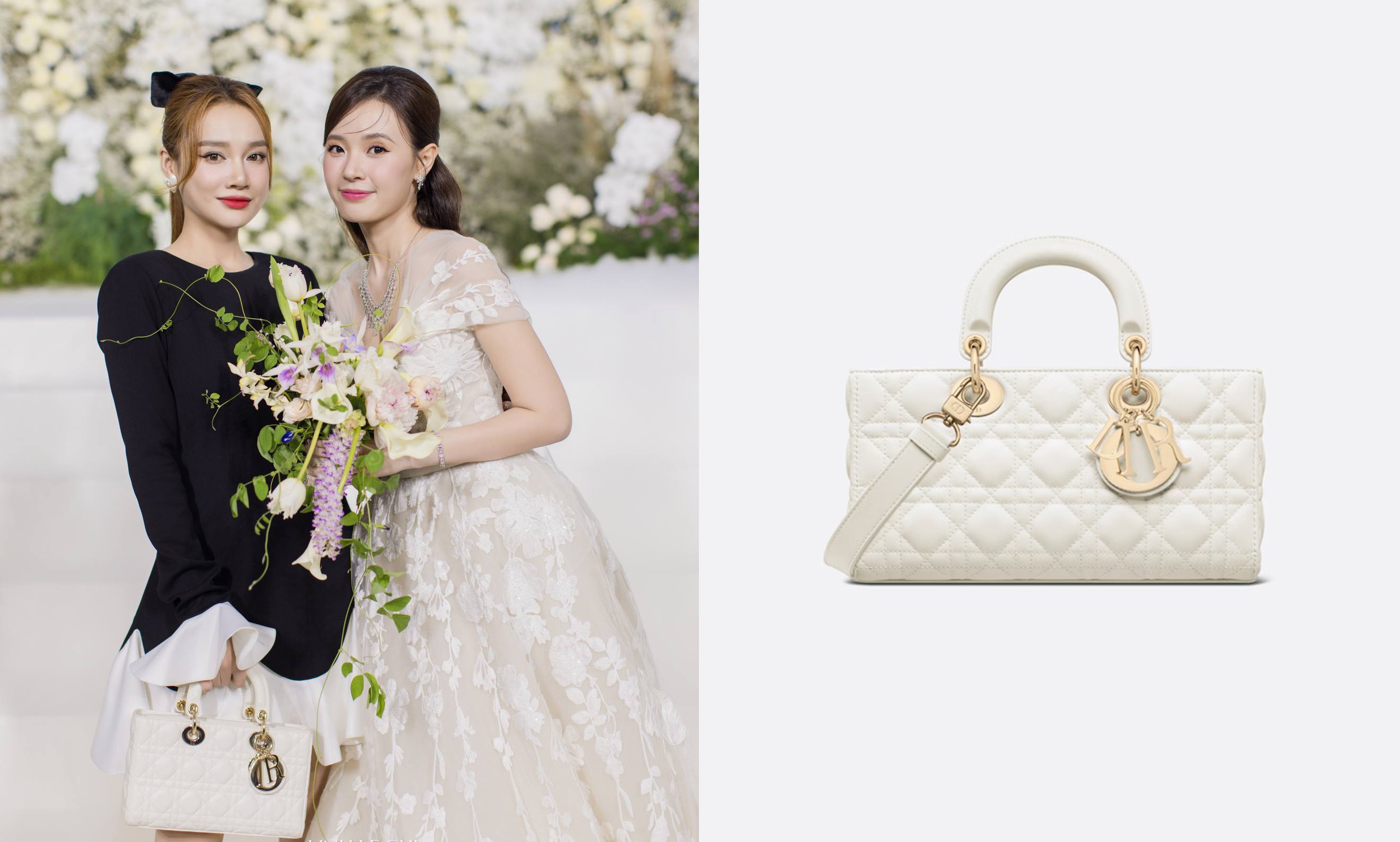 Nhã Phương, Sĩ Thanh xách túi Dior hơn 140 triệu đồng đến đám cưới Midu - 1