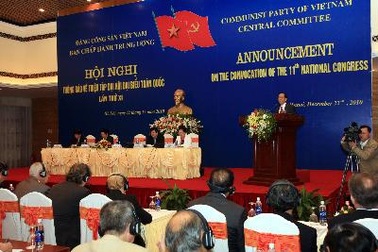 BCH TƯ thông báo thời gian tổ chức Đại hội Đảng XI