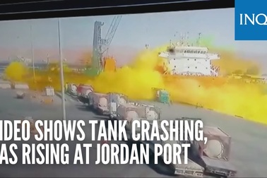 Vụ tai nạn dẫn đến rò rỉ khí độc clo ở Jordan.