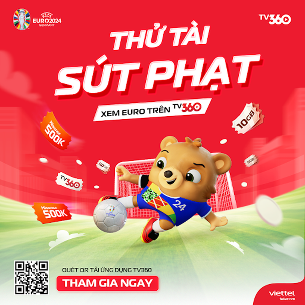 Cơ hội trúng hàng trăm nghìn món quà khi xem Euro trên TV360 - 2 Cơ hội trúng hàng trăm nghìn món quà khi xem Euro trên TV360 - 2