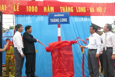 Gắn tên đường “Thăng Long” tại thành Vinh quê Bác