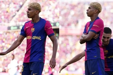 Lamine Yamal gây sốt khi ăn mừng chế giễu C.Ronaldo và Mbappe