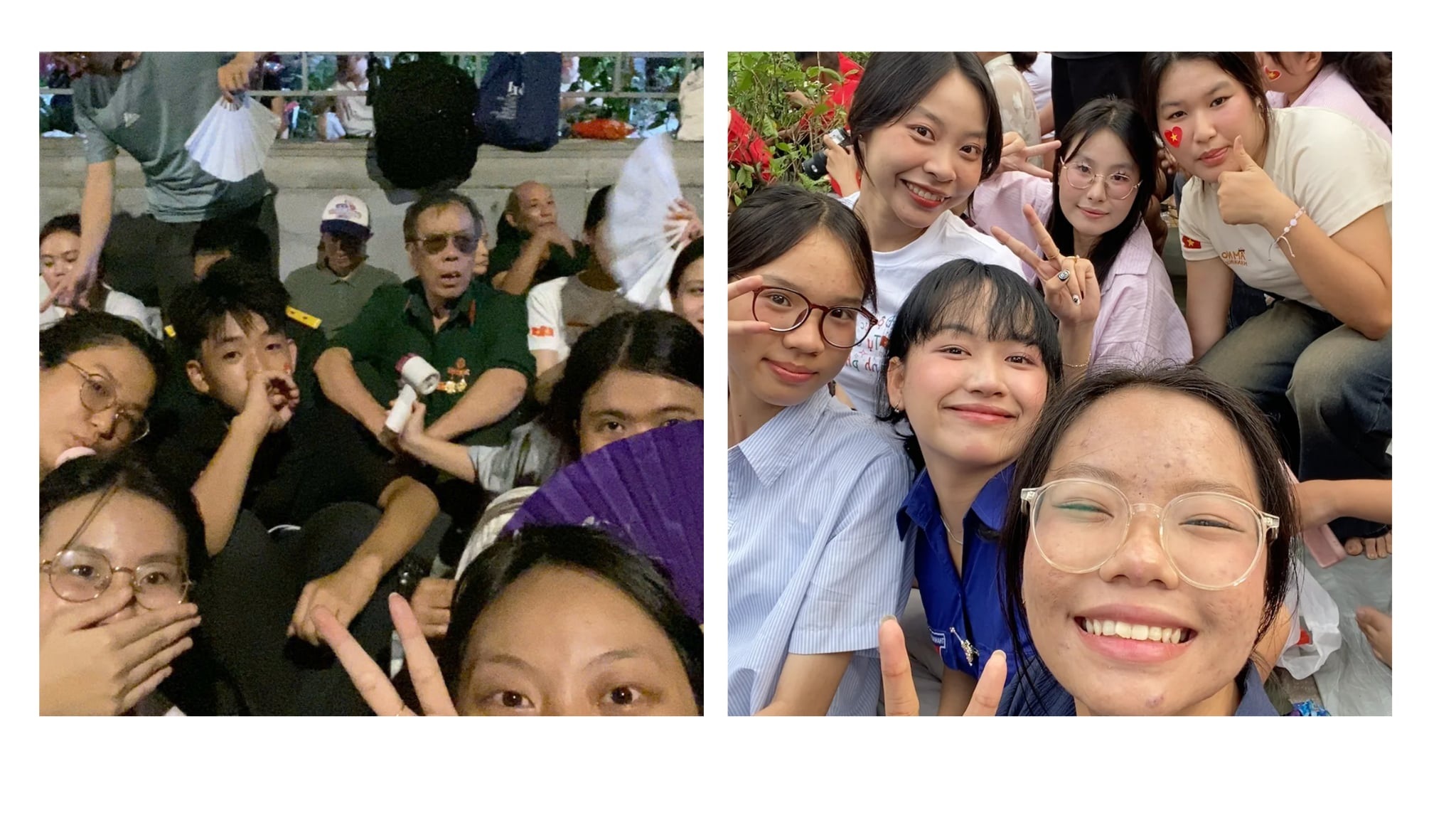 Ấm lòng: Sinh viên mời cựu chiến binh bị "đuổi chỗ" cùng xem diễu binh