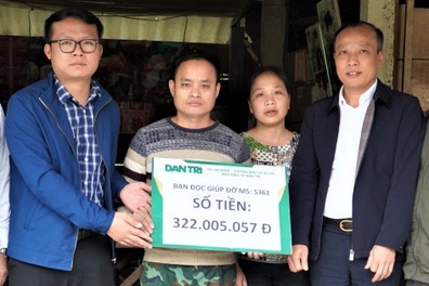 Bạn đọc Dân trí ủng hộ người bố câm điếc bị tai nạn hơn 322 triệu đồng