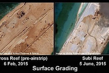 Philippines: "Trung Quốc vẫn bồi đắp "hết công suất" các bãi đá trên Biển Đông"