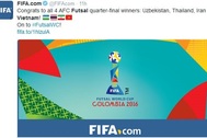 FIFA chúc mừng chiến tích của futsal Việt Nam