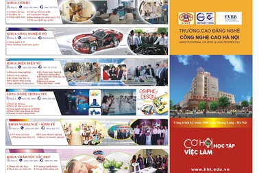 Trường Cao đẳng nghề Công nghệ cao Hà Nội thông báo tuyển sinh năm học 2018-2019