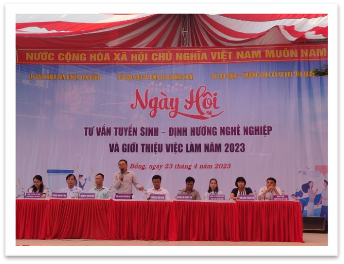 Tư vấn tuyển sinh dạy nghề tại Huyện Trà Bồng tỉnh Quảng Ngãi 