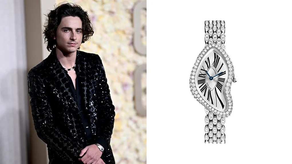 Timothée Chalamet đeo đồng hồ méo mó, giá 7 tỷ đồng đến Quả Cầu Vàng 2024 - 2