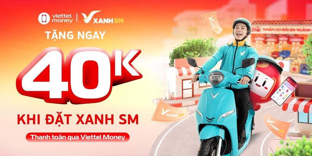 Nghìn voucher ưu đãi khi đặt Xanh SM thanh toán qua Viettel Money - 1 Nghìn voucher ưu đãi khi đặt Xanh SM thanh toán qua Viettel Money - 1