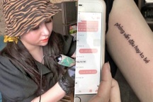 Chủ tiệm run tay khi xăm 'tin nhắn cuối cùng của mẹ' cho cô gái trẻ