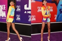 Mỹ nhân phim "Người nhện" khoe chân siêu dài với trang phục bảy màu