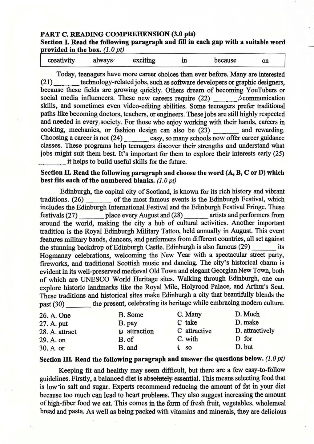 Đáp án đề thi môn văn, toán, tiếng Anh vào lớp 10 tỉnh Quảng Ngãi năm 2025 - 8 Đáp án đề thi môn văn, toán, tiếng Anh vào lớp 10 tỉnh Quảng Ngãi năm 2025 - 8