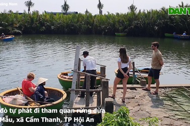 Bến tự phát đưa khách đi du lịch "chui" ở rừng dừa Bảy Mẫu, Hội An