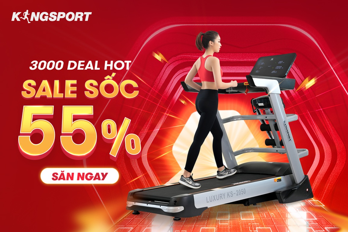 Kingsport ưu đãi khủng máy chạy bộ cao cấp lên đến 55% - Kiến tạo sức khỏe vàng - 1 Kingsport ưu đãi khủng máy chạy bộ cao cấp lên đến 55% - Kiến tạo sức khỏe vàng - 1