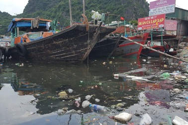 Rác thải “tấn công” vịnh Hạ Long