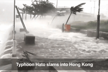 Bão lớn đổ bộ, Hong Kong nâng mức cảnh báo cao nhất