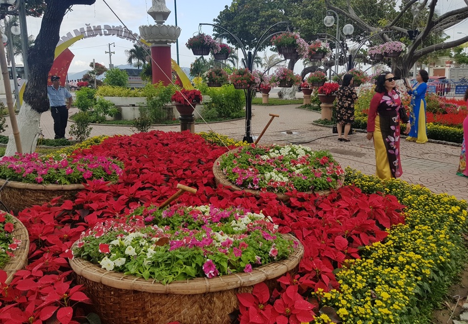 Nha Trang: Công viên bờ biển ngập sắc hoa, người dân náo nức du xuân sớm - 8 Nha Trang: Công viên bờ biển ngập sắc hoa, người dân náo nức du xuân sớm - 8