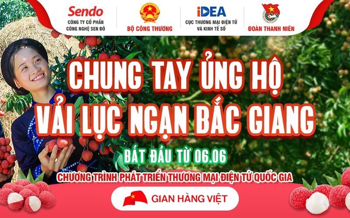 Vải thiều Bắc Giang lên sàn thương mại điện tử