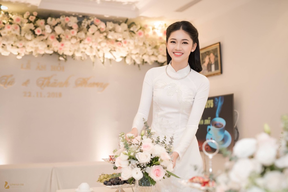 Hoa hậu Ngọc Hân tiết lộ sẽ tự thiết kế áo dài cưới - 2 Hoa hậu Ngọc Hân tiết lộ sẽ tự thiết kế áo dài cưới - 2
