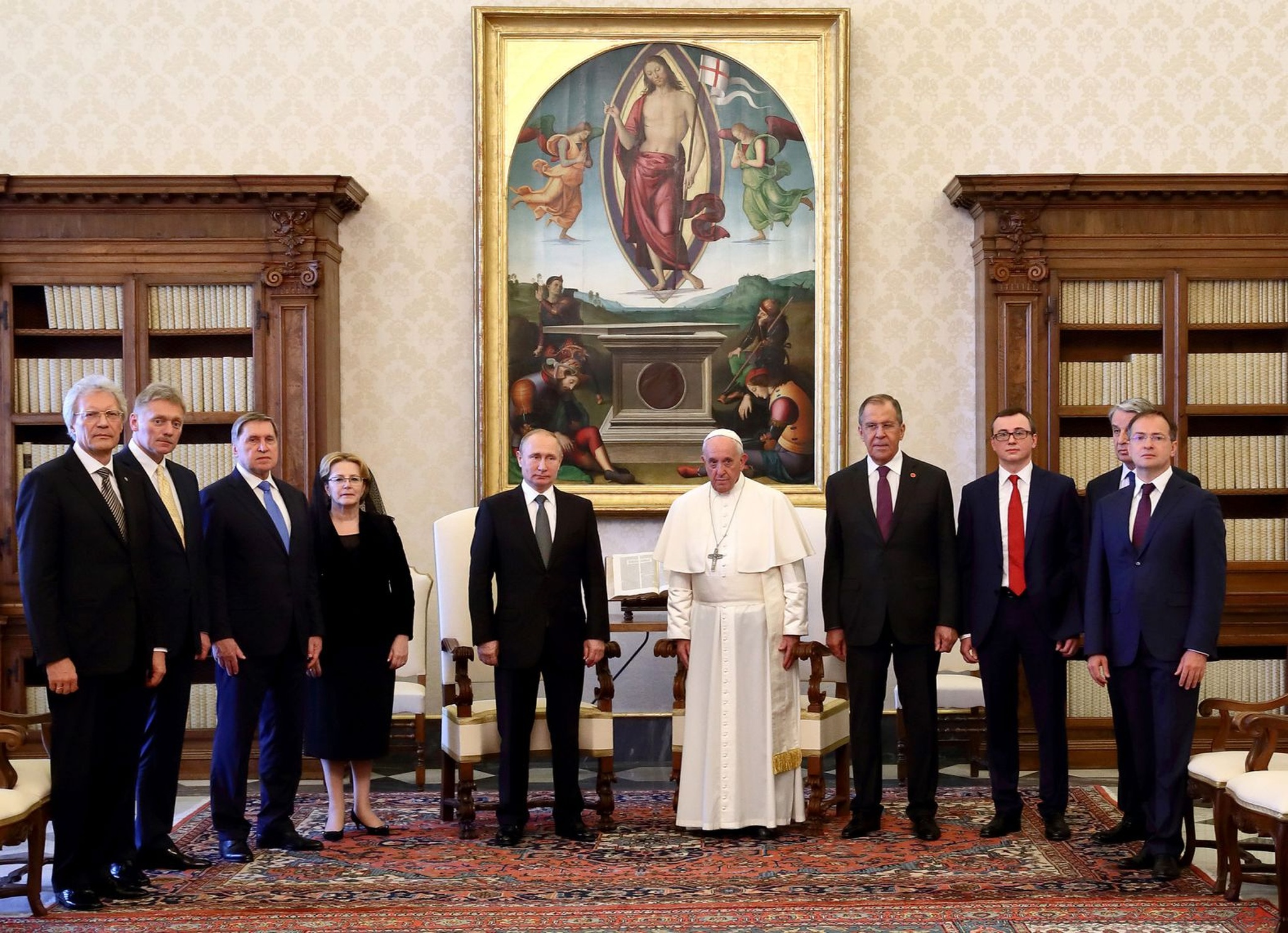 Giáo hoàng tiếp Tổng thống Nga Vladimir Putin vào tháng 7/2019 (Ảnh: Getty).