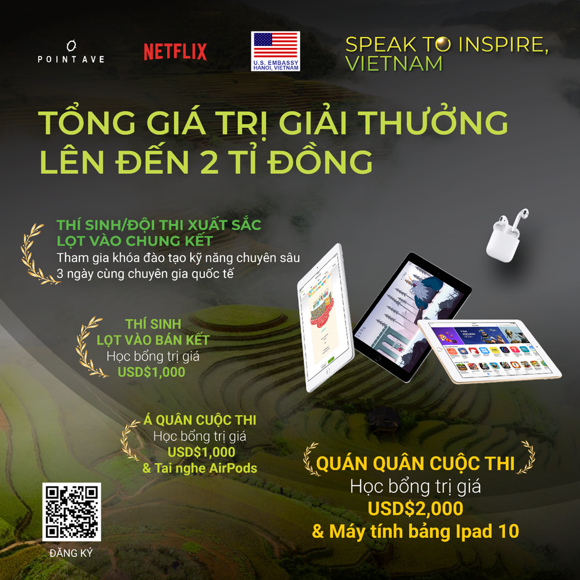 Đại sứ quán Hoa Kỳ, Netflix, Point Avenue khởi động cuộc thi Speak to Inspire, Vietnam - 1 Đại sứ quán Hoa Kỳ, Netflix, Point Avenue khởi động cuộc thi Speak to Inspire, Vietnam - 1