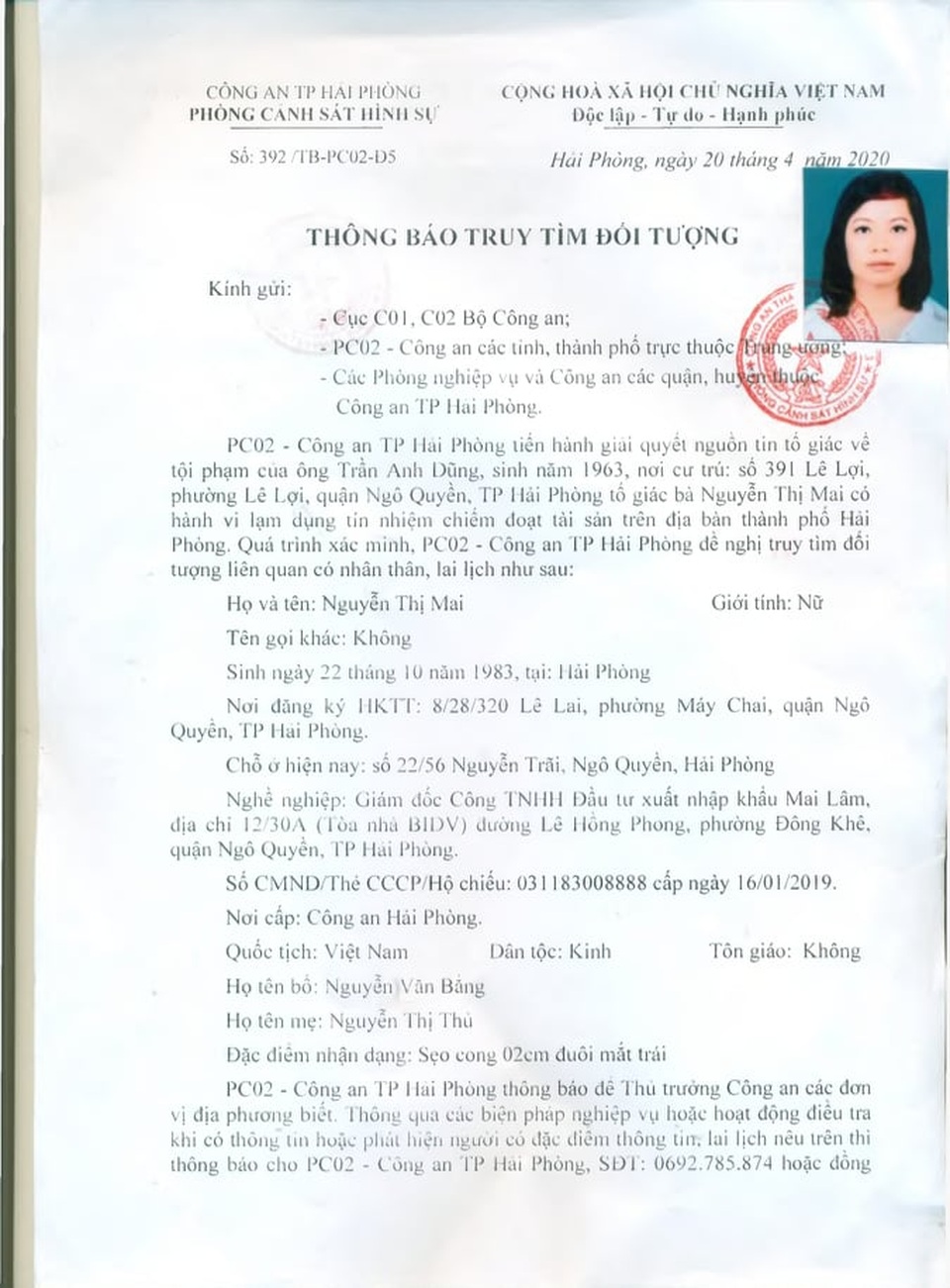 Công an truy tìm nữ doanh nhân bị tố chiếm đoạt hơn 200 tỷ đồng - 1 Công an truy tìm nữ doanh nhân bị tố chiếm đoạt hơn 200 tỷ đồng - 1