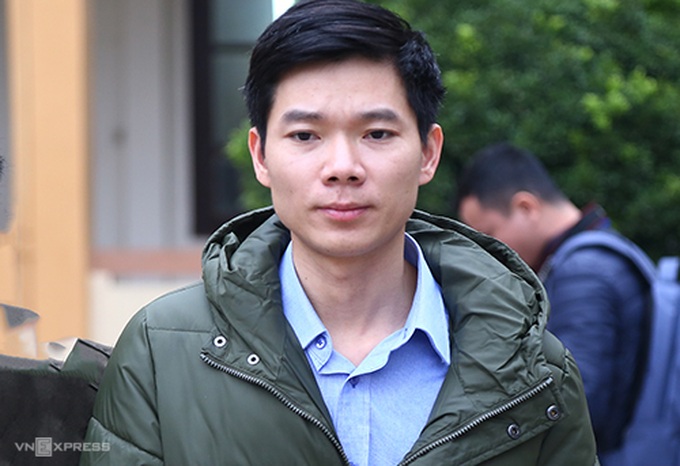 Hoàng Công Lương tại toà chiều nay. Ảnh: Phạm Dự.