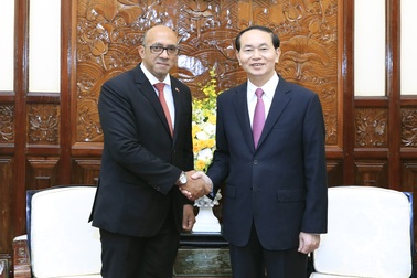 Chủ tịch nước Trần Đại Quang tiếp Đại sứ Cuba