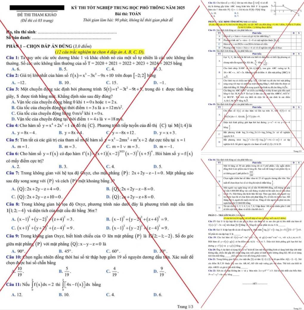 Bộ GDĐT bác tin giả về đề thi tốt nghiệp THPT tham khảo môn toán 2025 - 1