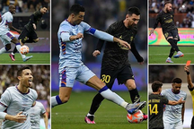 Messi và Ronaldo cùng ghi bàn trong màn đọ tài ở Saudi Arabia