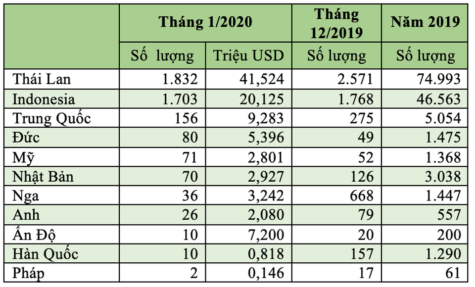 xe nhập khẩu tháng 1 xe nhập khẩu tháng 1