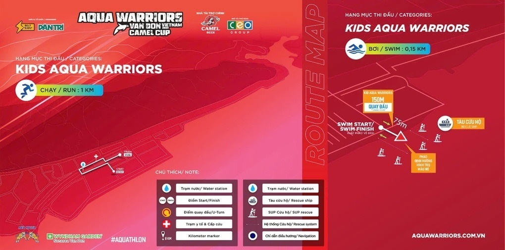 ផ្លូវហែលទឹកនៅឯការប្រកួត Aqua Warriors Van Don បង្កើតការប្រកួតប្រជែងគួរឱ្យចាប់អារម្មណ៍ - 14 Đường bơi ở giải Aqua Warriors Vân Đồn tạo ra thử thách thú vị - 14