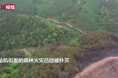 Quang cảnh hiện trường nơi tai nạn máy bay xảy ra