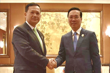 Chủ tịch nước Võ Văn Thưởng gặp Thủ tướng Campuchia Hun Manet